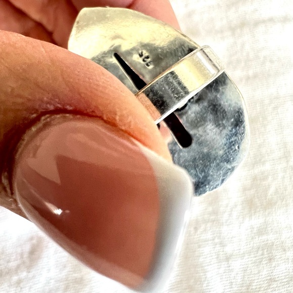 925 Crown Chakra Subtle Chevron Amethyst Ring 6.5 - Picture 6 of 8